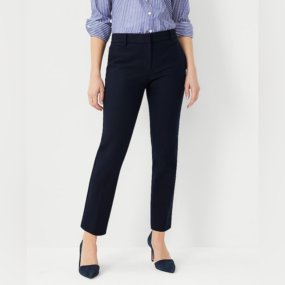 Ann Taylor The Eva Ankle Pant Atlantic Navy Size 14 EUC